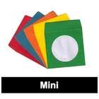 Generic 1,000 Assorted Color Mini Paper CD Sleeves with Window and 