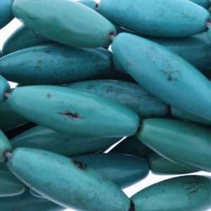 Dyed Green Turquoise Magnesite  Marquise Plain   29mm Height, 11mm 