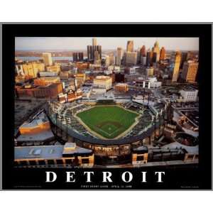  Detroit Tigers   Comerica Park Aerial   Lg   Wood Mounted 