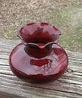 Unusual Ruby Red Vase Vintage