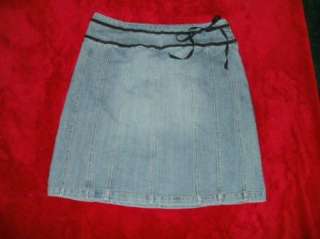   VENEZIA 14 stretch Panelled A LINE knee jean skirt 33x22.5  