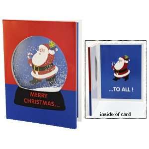 Santa Claus Snow Globe Greeting Card