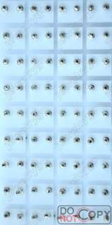 Wholesale lot 36pairs Colored CZ silver Earrings W back  