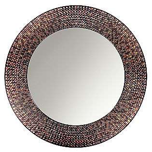   Amber Mosaic Circle Mirror  Head West For the Home Wall Decor Art