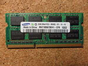 Samsung 2GB Laptop Memory 2RX8 PC3 8500S 07 10​ F2  