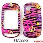 FOR SAMSUNG GRAVITY T TOUCH SGH T669 PEACE SIGN PINK ZEBRA PHONE CASE 