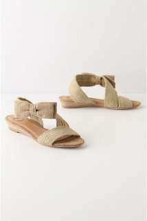 Anthropologie Textured Bowtie Sandals By Lucky Penny Org.$88.00 NIB 