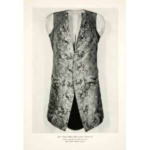   Satin Cloth Waistcoat Vest Garment Clothing Italy   Original Collotype