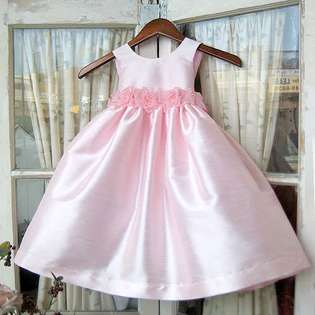 Kids Dream Pink Size 2T Taffeta Sheer Ribbon Rosette Girl Dress at 