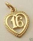 SOLID 9ct YELLOW GOLD 16 CHARM/PENDANT RRP $109