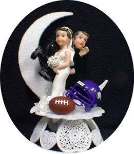 Minnesota Vikings Football Team Wedding Cake Topper Fun  