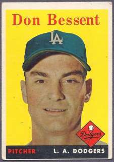 1958 Topps Baseball #401   Don Bessent   Dodgers  