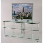 RTA Products Tempered Glass and Aluminum 60 Inch TV Stand