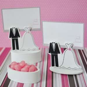 Bride Groom Place Card Favor Boxes with Designer Place Cards (set of 