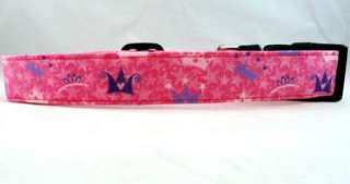 Awesome Pink Queen Princess Crown Star Dog Collar  