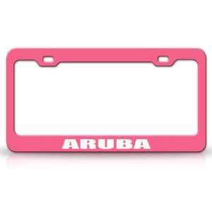  ARUBA Country Steel Auto License Plate Frame Tag Holder 
