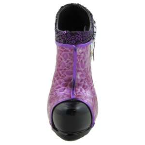 Purple Ankle Boot High Heel Shoe Makeup Brush Holder  