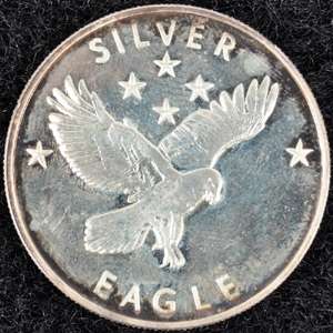 Mining American Eagle 1/2 Troy Oz .999 Fine Silver Round  