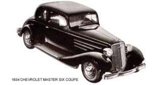 1934 CHEVROLET ~ MASTER SIX COUPE ~ MAGNET  