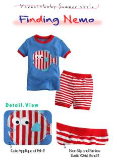   Toddler Kid Girl Boys Short Sleeve Sleepwear SetFinding Nemo  