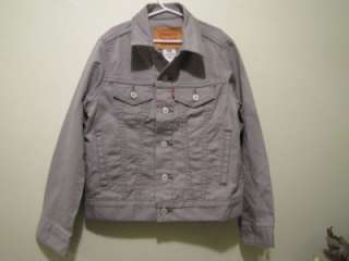   LEVIS Gray Cotton Jacket w/ Adjustable Waist, Sz Small, Large  