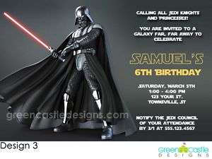 20 Star Wars Darth Vader Birthday Party Invitations  