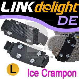 Non slip 5 Nails Ice & Snow Crampon Boot Shoe Chains Traction Cleat 