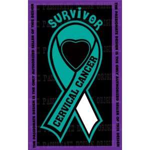  Cervical Cancer Ribbon Decal 6 X 11 