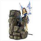 LIGHTED FAIRY FOUNTAIN   LAVENDER FAIRY STANDS BESIDE RELAXING 