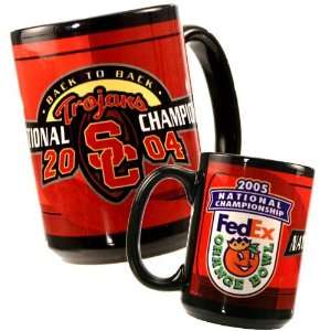 USC Trojans 2004 National Champions Black Coffee Mug