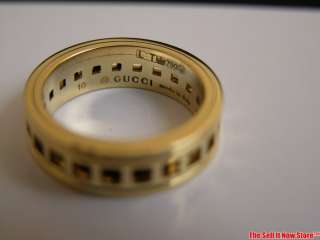 Women’s Designer Gucci 18k Yellow Gold Spinning Ring Size 5.5 