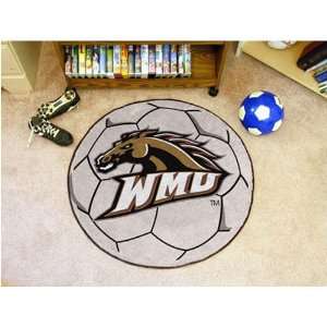  Western Michigan Broncos NCAA Soccer Ball Round Floor Mat 