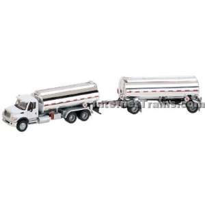  7000 3 Axle Tanker Truck w/Trailer   White/Silver Toys & Games