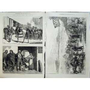  War Spain 1875 Cavlary Horse Tafalla Ebro Castijon Art 