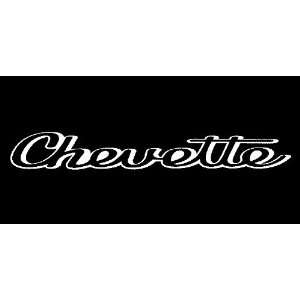 Chevy Chevette Outline Windshield Vinyl Banner Decal 30 x 4