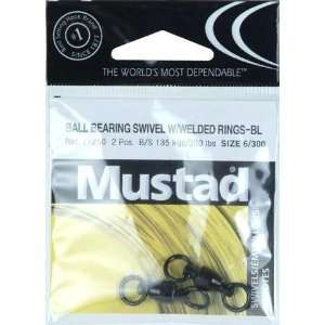  Mustad   Ball Bearing Swivel Size 6 2 Pack Sports 