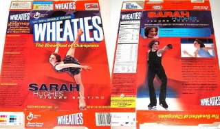 2002 Sarah Hughes Wheaties Cereal box rrr20  