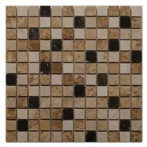 Big Pacific 1 x 1 Mixed Polished Mosaic Marble 49MM01M