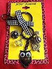 Betsey Johnson Black Owl and Multi Charm Keychain Holder/Handbag Charm