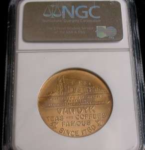 Washington Medal Token Van Dyk Teas Baker 775 NGC MS64  