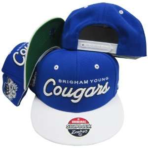  BYU Brigham Young Cougars Script Blue/White Two Tone 
