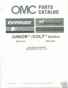 1987 OMC Evinrude Johnson colt Outboard Parts Catalog  