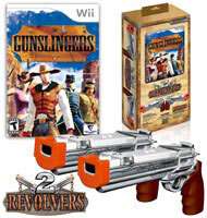 Brand NEW Wii Gunslingers (2011) w/Free 2 Limited Edition Revolvers 