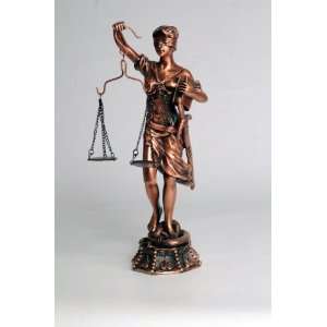  Copper Lady of Justice Figurine 