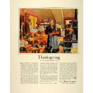  1940 Ad H. J. Heinz Thanksgiving Old Fashioned Kitchen 
