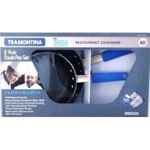 Tramontina Pro 3004 2 Pack Saute Pan Set (8 & 10)   Blue Handle