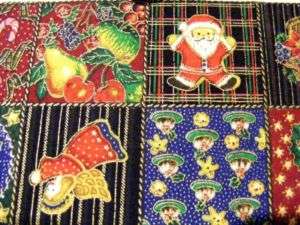 Christmas Angel Santa Candy Fabric Strips 4Wx132 L  