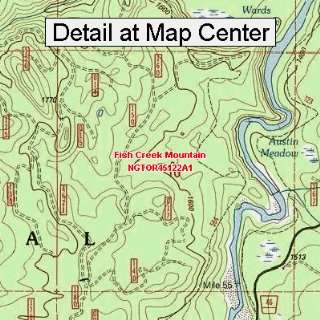 USGS Topographic Quadrangle Map   Fish Creek Mountain, Oregon (Folded 