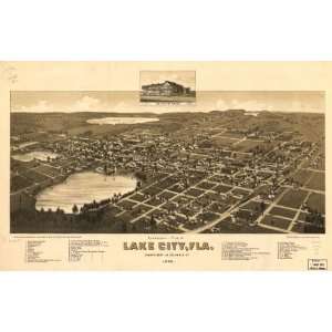  Historic Panoramic Map Panoramic view of Lake City, Fla 