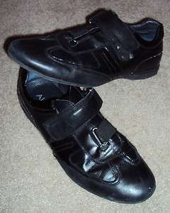 Mens Aldo black sneakers shoes size EU 42 US 9 velcrow straps fashion 